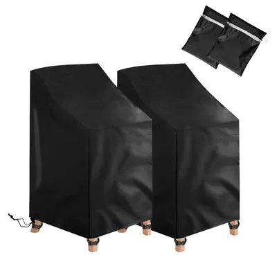 Image de Ensemble de 2 housses de chaise de jardin – Résistantes aux intempéries et aux UV
