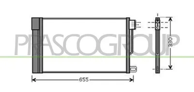 Produktbild von PRASCO AA344C003 Kondensator Klimaanlage Klimakondensator für OPEL Corsa D Schrägheck (S07)