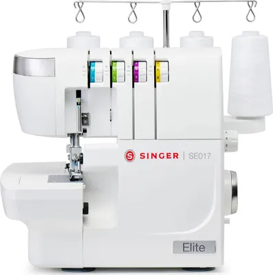 Produktbild von Singer Overlock-Nähmaschine Elite SE017 mit Freiarm, 15 Sticharten, 1300 Stiche/Min, ohne Stichplattenwechsel
