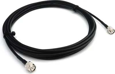 Produktbild von 2m TNC Stecker auf TNC Stecker RG58 Koaxialkabel - TNC Verlängerungskabel 2 Meter Jumper Kabel (50 Ohm) - Schwarz Antennenkabel für HAM Radio CB Funk WIFI Antenne