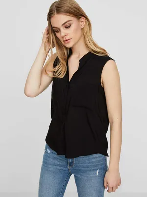 Productafbeelding van Vero Moda Erika, effen zwart, maat XS