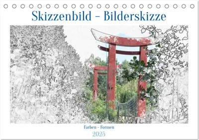 Produktbild von Skizzenbilder - Bilderskizzen (Tischkalender 2025 DIN A5 quer), CALVENDO Monatskalender