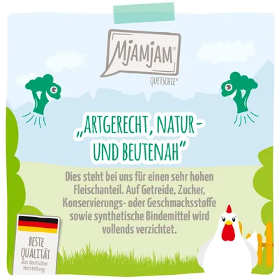 Immagine prodotto di MjAMjAM Cat - Chicks+Friends 12x125g | Huhn & Brokkoli