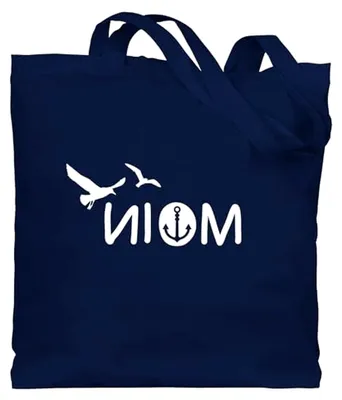 Produktbild von Baumwolltasche - Sprüche Statement - Moin Moin Hamburg Maritime Nordsee Geschenk