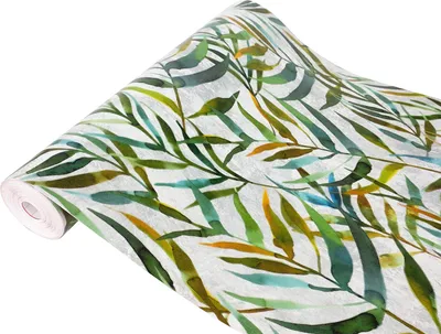 Produktbild von Klebefolie Möbel 45x990 cm - Pflanzenmotiv - Selbstklebende Möbelfolie im Deko-Stil - Klebefolie für Möbel ideal für Küche, Bad und DIY Projekte