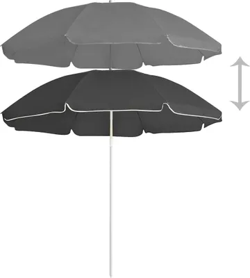 Obrázok produktu pre vidaXL Slnečník s oceľovým stožiarom antracit 180 cm