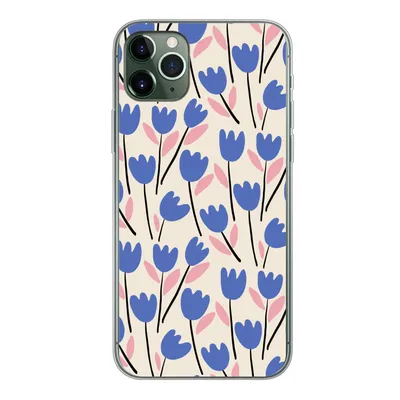 Produktbild von MuchoWow® Handyhülle Schutzhülle Hülle für iPhone 11 Pro Max Blume - Muster - Tulpe Silikon Softcase Handy Hülle - Schutz