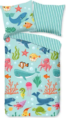 Zdjęcie produktu dla ESPiCO pościel Trendy Bedding Sea World Blue 135 cm x 200 cm