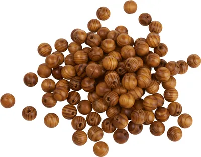 Produktbild von VBS XXL Holzperlen mit Naturmaserung, Ø 12 mm, 100 g