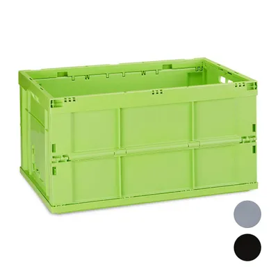 Obrázek produktu pro Relaxdays 4052025952419, Skladovací krabice, Zelená, Obdélníkový, Plast, Jednobarevný, Vnitřní