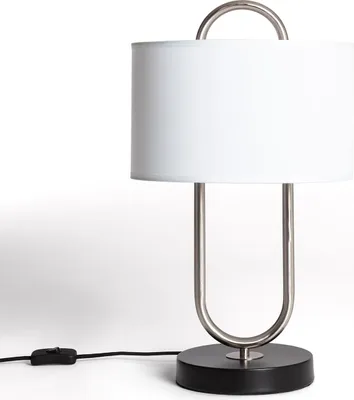 Produktbild von Tischlampe Metall und Stoff Duque Weiß