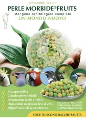 Obrázek produktu pro Ornitalia Perle Morbide Fruits Green - výživné sazenice pro papoušky 800G