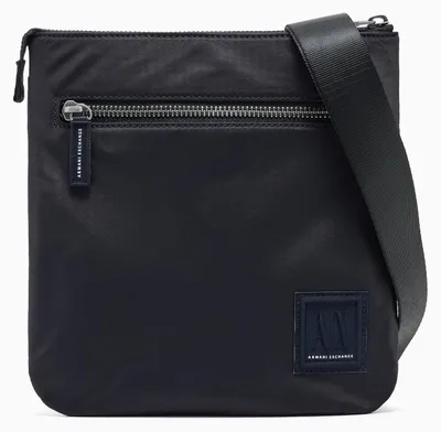 Produktbild von Armani Exchange Herren Icon Flat Crossbody Umhängetasche, tiefes Marineblau