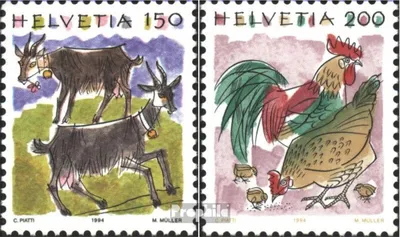Produktbild von Briefmarken Schweiz 1994 Mi 1531-1532 (kompl.Ausg.) gestempelt Freimarken