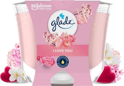 Obrázek produktu pro Glade - Vonná svíčka I Love You - 100% řepkový vosk - 204 g - 1 kus