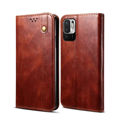 Immagine prodotto di Custodia per Xiaomi Redmi Note 10 5G, portafoglio in pelle flip case con funzione stand rosso