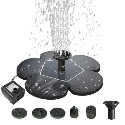 Produktbild von Solar Springbrunnen 4W schwimmend – Solar Brunnen Pumpe für Gartenteich & Vogelbad | Wasserfontäne Gartendeko