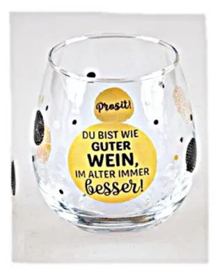 Produktbild von Whiskyglas, Wasserglas oder auch Weinglas mit Spruch Du bist wie guter Wein""