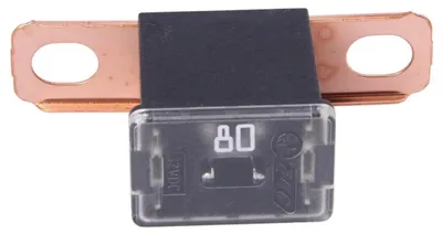 Imagen del producto de Cortocircuitos Dresselhaus con fusible de retardo, modelo curvo (CS). Protección 80A, diseño curvo (CS), con conexión por tornillo, color