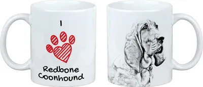Image de Redbone Coonhound - Tasse avec chien, adorable tasse avec graphisme, cadeau avec votre photo de la marque Art-Dog