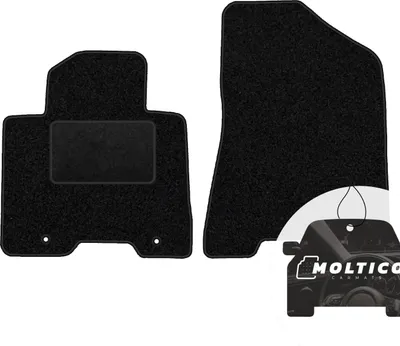 Produktbild von moto-MOLTICO Vorne Fußmatten Auto Velours Autoteppiche Schwarz Automatten Set 2-teilig passend für Kia Sportage IV FL 2018-2021