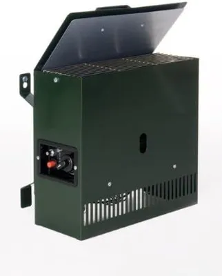 Obrázek produktu pro Stojací a nástěnný ohřívač 4 kW, zelená barva, ohřívač pro skleníky