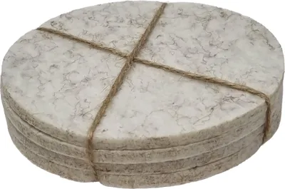 Produktbild von Filz Untersetzer Rund 10cm Beige 4er Set Tischschutz Kratzschutz