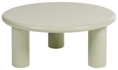 Produktbild von BELIANI Couchtisch Olivgrün MDF ø 80 cm Rund mit 3 Beinen Modernes Design für Wohnzimmer