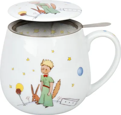 Obrázok produktu pre Könitz Le Petit Prince Secret FR Hrnček, šálka, šálka na čaj, so sitkom a viečkom, porcelán, 420 ml, 11 5 143 2362