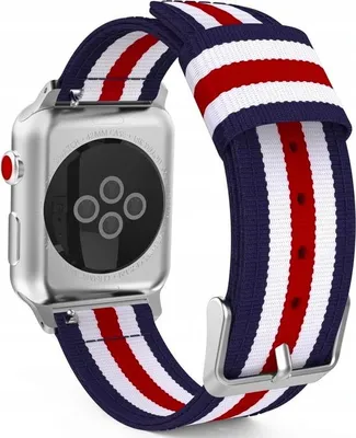 Image de Apple Watch Bracelet 3 4 5 6 7 8 9 SE 38/40/41 mm rouge/blanc/bleu marine