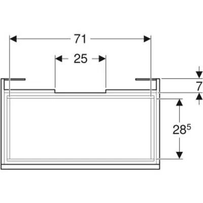 Produktbild von Geberit 501.909.JK.1, Grau, 1 Schublade(n), 782 mm, 446 mm, 606 mm
