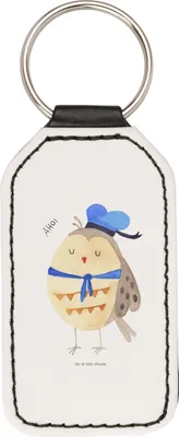Produktbild von Mr. & Mrs. Panda schlüssel anhänger Eule Matrose - Weiß - Geschenk, Owl, schlüsselbund, Schlüsselanhänger Mit Spruch, Freundin, Ehe, Taschenanhänger, für, Hochzeitstag