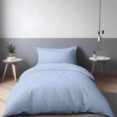 Obrázok produktu pre Sada posteľnej bielizne Unyqoos® z mikrovlákna, 135x200 cm + 80x80 cm, 100 g/m², hypoalergénna, priedušná, zapínanie na gombíky, ľahká údržba