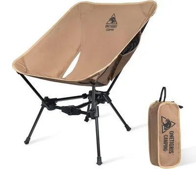 Imagen del producto de Silla de camping plegable con capacidad de carga de 150 kg y diseño ultraligero, ideal para acampar y actividades al aire libre