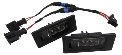 Produktbild von Für VW 2x Original LED Kennzeichenbeleuchtung + CanBus Anschluss Adapter Kabel