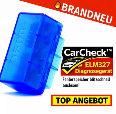 Obrázok produktu pre CarCheck™ ELM327 OBD2 diagnostické zariadenie mini Bluetooth adaptér pre Android a Windows