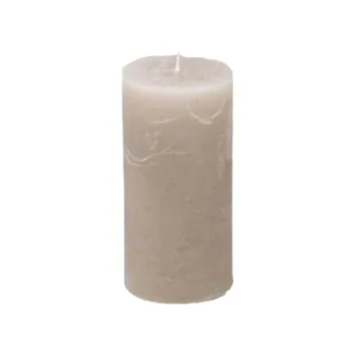 Image de Bougie décorative Stumpenkerze, diamètre 5 cm, hauteur 10 cm - Pierre - Durée de combustion : environ 25 heures.
