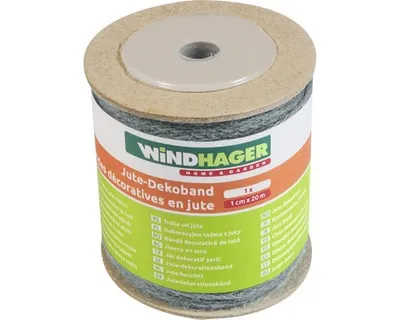 Produktbild von Jute Dekoband 1 cm x 20 m grau