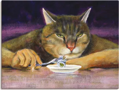 Produktbild von ARTland Leinwandbild Katzenjammer Größe: 60x45 cm
