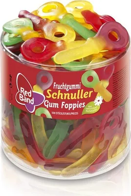 Produktbild von Red Band Fruchtgummi Schnuller 100 Stück, 1150g
