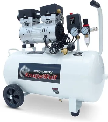 Produktbild von Flüsterkompressor Kompressor Luftkompressor KW1050 mit 50L Kessel 69dB 750Watt leise mit Wasserabscheider Druckluftkompressor 140L/min
