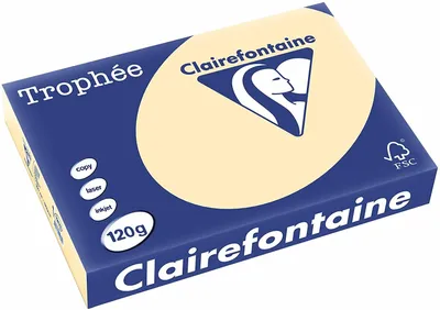 Produktbild von Clairefontaine Trophée 1203C Chamois 120g/m² DIN-A4 - 250 Blatt