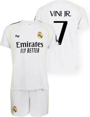 Obrázok produktu pre Real Madrid 25/26 Vinicius Domáca súprava s krátkymi rukávmi Biela 10 rokov Detská Biela 10 rokov