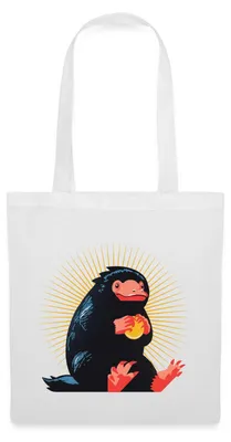 Produktbild von Spreadshirt Phantastische Tierwesen 3 Niffler Stoffbeutel, One size, Weiß