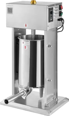 Obrázok produktu pre Elektrická plnička na klobásy, 25 LBS / 12 L vertikálna plnička na mäso, plynulá regulácia rýchlosti a nožný pedál, nerezová plnička na klobásy s vysokou záťažou so 4 plniacimi rúrkami, pre komerčné a domáce použitie