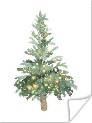Produktbild von MuchoWow® Poster Weihnachtsbaum - Beleuchtung - Party 120x160 cm - Wandbilder