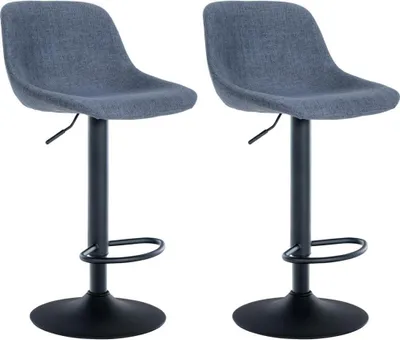 Produktbild von 2-teiliges Set r Barhocker – Hocker – bequem, um 360° drehbar und höhenverstellbar