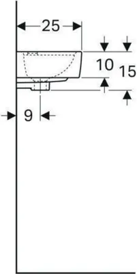Produktbild von Geberit Renova Compact HWB, 400x250 mm, HL rechts, ohne Überlauf, 1 Stk.