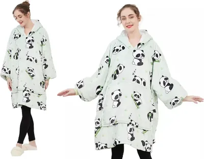 Produktbild von Übergroße Pulli Decke, Oversize Hoodie Blanket, Sweatshirt-Decke, Kapuzenpullover Pullover Sherpa Warmes Sweatshirt