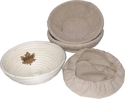 Zdjęcie produktu dla Okrągła blacha do pieczenia chleba – do idealnie upieczonego ciasta – 3 sztuki – 25,5 cm – rattan
